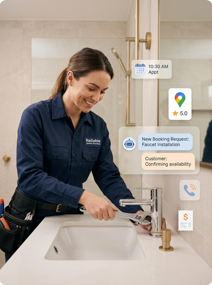 Professional service worker with automation system